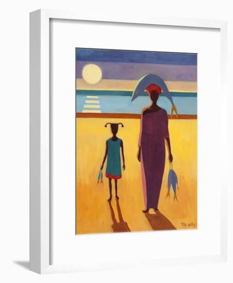 Woman with Fish-Tilly Willis-Framed Giclee Print