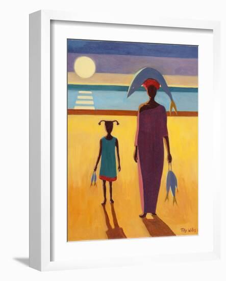 Woman with Fish-Tilly Willis-Framed Giclee Print