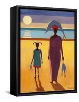Woman with Fish-Tilly Willis-Framed Stretched Canvas