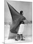 Woman with Flag, Mexico City, 1928-Tina Modotti-Mounted Giclee Print