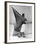 Woman with Flag, Mexico City, 1928-Tina Modotti-Framed Giclee Print