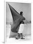 Woman with Flag, Mexico City, 1928-Tina Modotti-Framed Premium Giclee Print