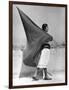 Woman with Flag, Mexico City, 1928-Tina Modotti-Framed Premium Giclee Print