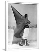 Woman with Flag, Mexico City, 1928-Tina Modotti-Framed Premium Giclee Print