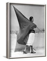 Woman with Flag, Mexico City, 1928-Tina Modotti-Framed Giclee Print