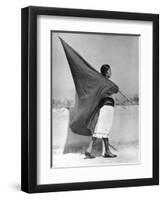 Woman with Flag, Mexico City, 1928-Tina Modotti-Framed Giclee Print