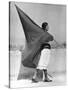 Woman with Flag, Mexico City, 1928-Tina Modotti-Stretched Canvas