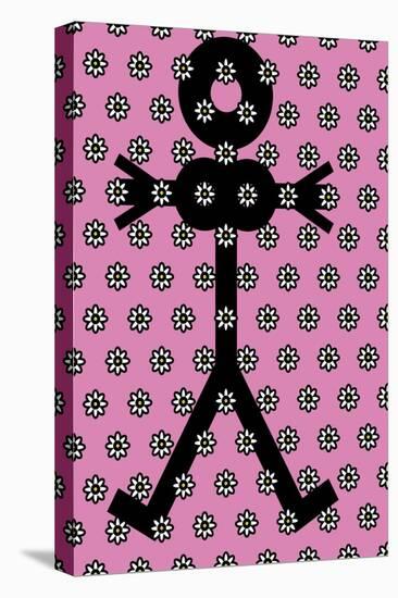 Woman with Flower Icons, 2006-Thisisnotme-Stretched Canvas