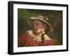 Woman with Flowers on Her Hat-Gustave Courbet-Framed Giclee Print