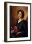 Woman with Flowers-Nicola Biondi-Framed Giclee Print