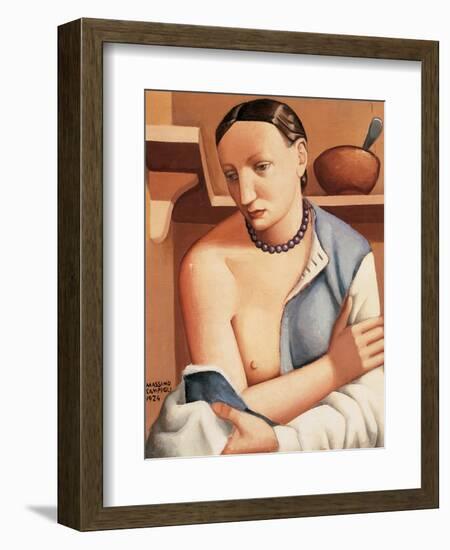 Woman with Folded Arms-Massimo Campigli-Framed Giclee Print