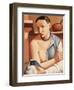 Woman with Folded Arms-Massimo Campigli-Framed Giclee Print