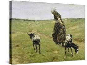 Woman with Goats on the Dunes, 1890-Max Liebermann-Stretched Canvas