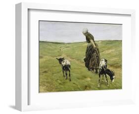 Woman with Goats on the Dunes, 1890-Max Liebermann-Framed Giclee Print