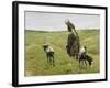 Woman with goats on the dunes. 1890-Max Liebermann-Framed Giclee Print