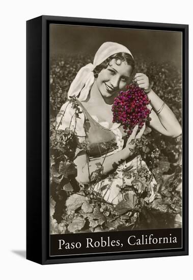 Woman with Grapes, Paso Robles-null-Framed Stretched Canvas