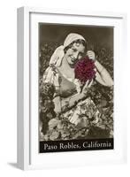 Woman with Grapes, Paso Robles-null-Framed Art Print