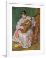 Woman with Guitar, 1897-Pierre-Auguste Renoir-Framed Giclee Print