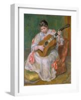 Woman with Guitar, 1897-Pierre-Auguste Renoir-Framed Giclee Print