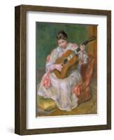 Woman with Guitar, 1897-Pierre-Auguste Renoir-Framed Giclee Print