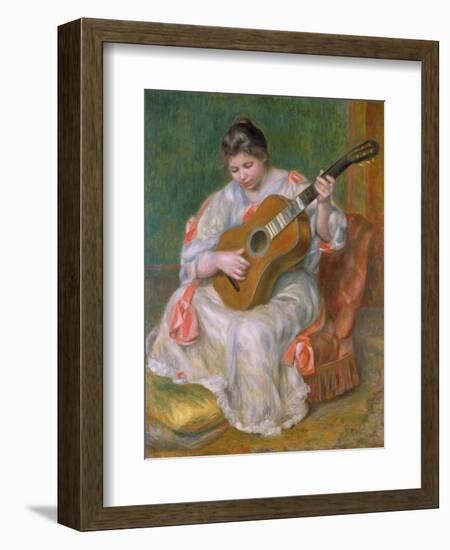 Woman with Guitar, 1897-Pierre-Auguste Renoir-Framed Giclee Print