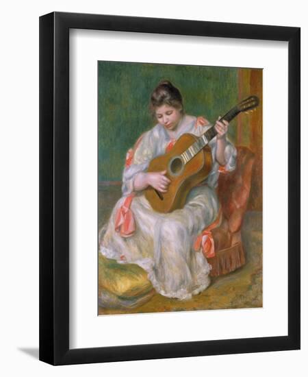 Woman with Guitar, 1897-Pierre-Auguste Renoir-Framed Giclee Print