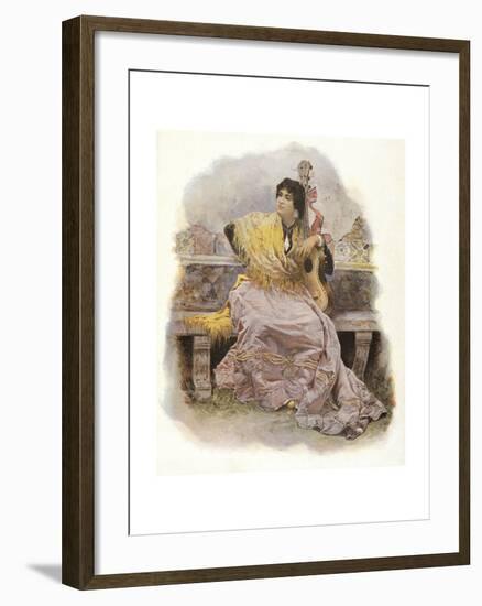 Woman with Guitar, 1904-null-Framed Giclee Print