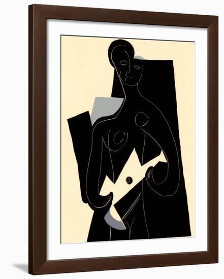 Woman with Guitar, c.1924-Pablo Picasso-Framed Serigraph