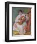 Woman with Guitar-Pierre-Auguste Renoir-Framed Art Print