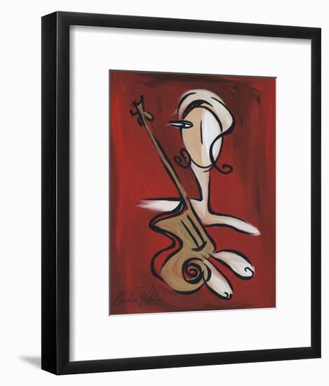 Woman with Guitar-Christian Pavlakis-Framed Giclee Print