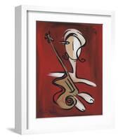 Woman with Guitar-Christian Pavlakis-Framed Giclee Print