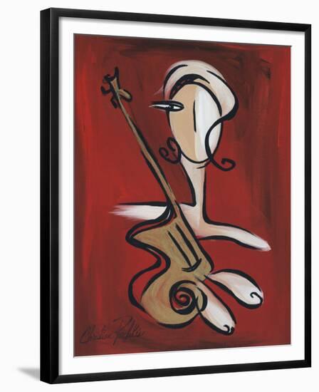 Woman with Guitar-Christian Pavlakis-Framed Giclee Print