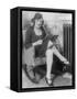 Woman with Gun in Her Garter Photograph-Lantern Press-Framed Stretched Canvas