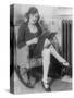 Woman with Gun in Her Garter Photograph-Lantern Press-Stretched Canvas