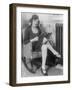 Woman with Gun in Her Garter Photograph-Lantern Press-Framed Art Print