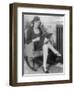 Woman with Gun in Her Garter Photograph-Lantern Press-Framed Art Print