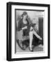 Woman with Gun in Her Garter Photograph-Lantern Press-Framed Art Print