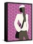 Woman with Hands in Pockets-null-Framed Stretched Canvas