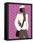 Woman with Hands in Pockets-null-Framed Stretched Canvas