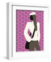 Woman with Hands in Pockets-null-Framed Giclee Print