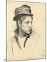 Woman with Hat, Head Turned to the Side, 1874-Ilya Efimovich Repin-Mounted Giclee Print