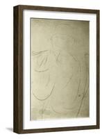 Woman With Hat or Portrait of a Woman-Amedeo Modigliani-Framed Giclee Print