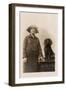 Woman with Her Little Cocker Spaniel-null-Framed Photographic Print