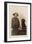 Woman with Her Little Cocker Spaniel-null-Framed Photographic Print