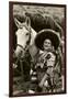 Woman with Horse, Mexican Charra-null-Framed Art Print