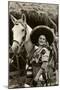 Woman with Horse, Mexican Charra-null-Mounted Premium Giclee Print