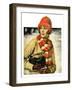 "Woman with Ice Skates,"February 5, 1927-Edna Crompton-Framed Giclee Print