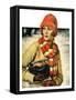 "Woman with Ice Skates,"February 5, 1927-Edna Crompton-Framed Stretched Canvas