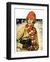 "Woman with Ice Skates,"February 5, 1927-Edna Crompton-Framed Premium Giclee Print