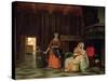 Woman with Infant, Serving Maid with Child-Pieter de Hooch-Stretched Canvas